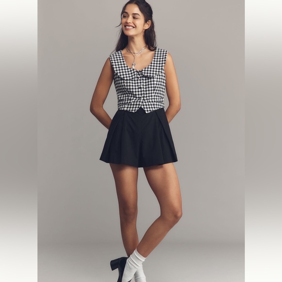 Maeve Pants - Maeve Sleeveless Collared Twofer Romper